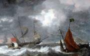 Bonaventura Peeters Sea storm with sailing ships Spain oil painting artist